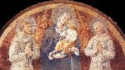 GOZZOLI, Benozzo Madonna and Child between St Francis and St Bernardine of Siena dfg oil painting